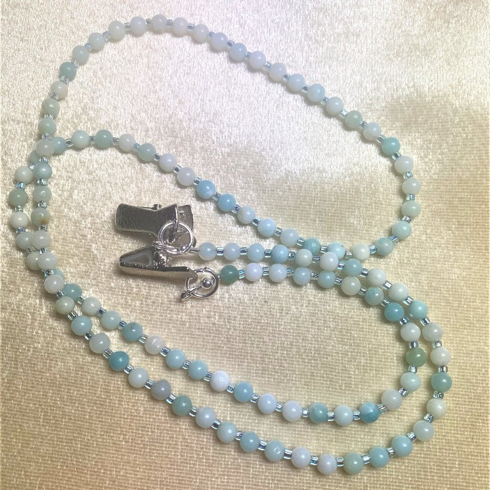 Amazonite Eyeglass/Mask Chain #1437